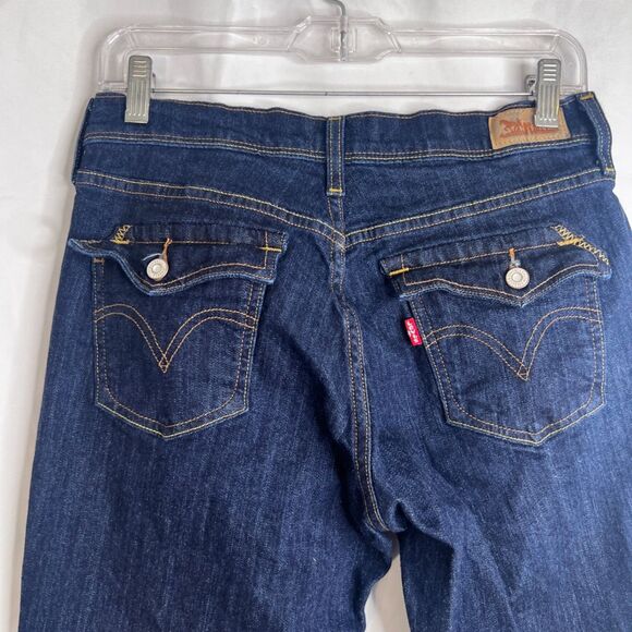 Levis 515 Bootcut Denim Jeans Dark Wash Non Destructed Size 6S - Picture 4 of 10